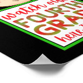 4年生でかわいい来よおもしろい ポスター (角)