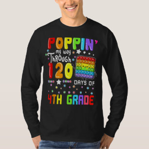 4年生のかわいいPの120日を通って私の道をポップ Tシャツ