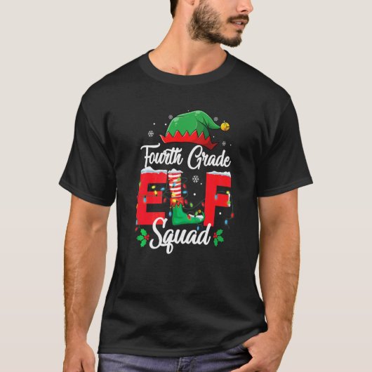 4年生のエルフ部隊 4th 先生 クリスマスマッチ tシャツ (正面)