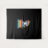 4年生のダビング・ユニコーン私はフォートをつぶす準備ができている タペストリー (正面(横))