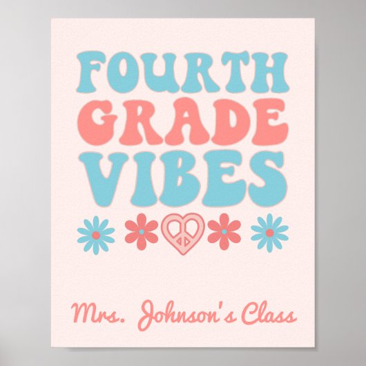 4年生のバイブ – レトロ新学期 ポスター (正面)