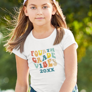 4年生のビベス新学期レトロ Tシャツ