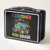 4年生のモンスタートラックの卒業式をつぶした メタルランチボックス (正面)