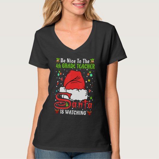 4年生の先生に優しくして Xmas パジャマ Chris Tシャツ (正面)
