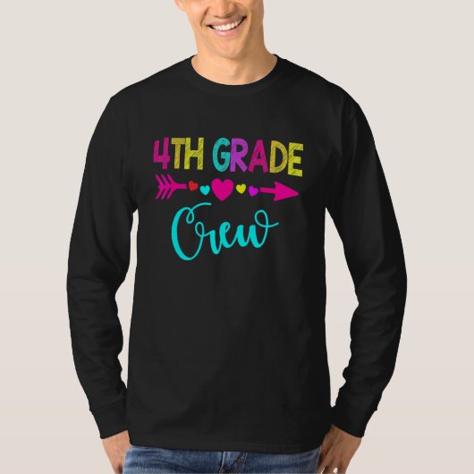 4年生の先生のためのバックトゥスクール 4年生 Tシャツ (正面)