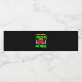 4年生の先生のための頭蓋骨の手とハートのデザイン ペットボトルラベル (シングルラベル)