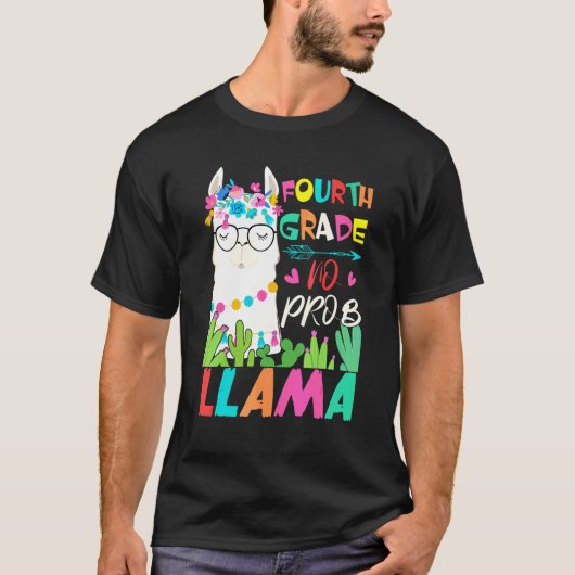 4年生の先生の生徒の新学期 無問題 Tシャツ (正面)