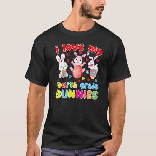 4年生の先生 イースターの服装 4年生向け Tシャツ (正面)