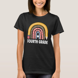 4年生の先生 虹のヒョウ 最初の学校の日 Tシャツ