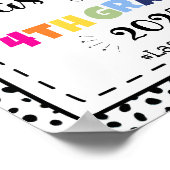 4年生の写真プロップサインの最終日 ポスター (角)