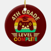 4年生の卒業レベルの完全なビデオゲーム セラミックオーナメント (裏面)