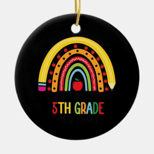 4年生の卒業式で来5年生 セラミックオーナメント (正面)