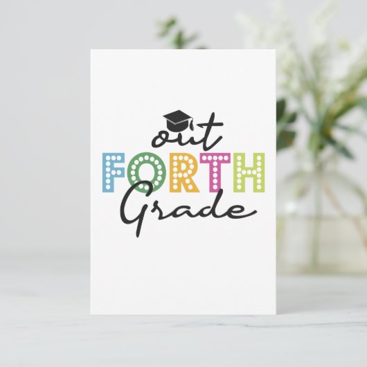 4年生の卒業生の夏休み サンキューカード (スタンド正面)