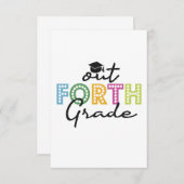 4年生の卒業生の夏休み サンキューカード (正面/裏面)