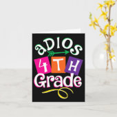 4年生の卒業生の最後の日 カード (黄色い花)