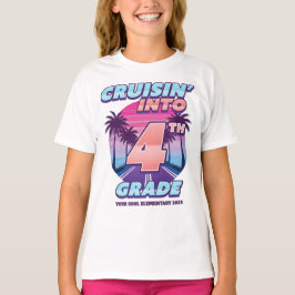 4年生の女の子のためのバック・トゥ・スクールクルーズ Tシャツ