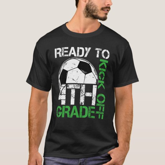 4年生の子供をキックオフする準備ができて先生初日 Tシャツ (正面)