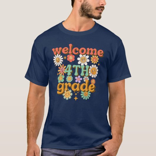 4年生の学校生活が始まります はじめての学校 Tシャツ (正面)