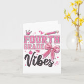 4年生の学校生活 バックトゥスクール コケッティ ティー カード (黄色い花)