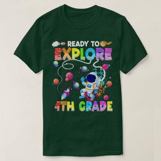 4年生の宇宙飛行士を～に戻すおもしろい準備ができている Tシャツ (デザイン正面)