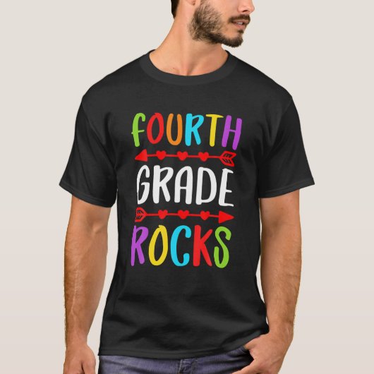 4年生の岩石4年生新学期 Tシャツ (正面)