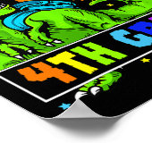 4年生の恐竜を粉砕する準備ができているSの1日目 ポスター (角)