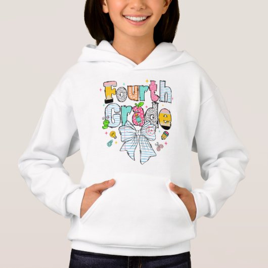 4年生の新しい学校のキッズTシャツ (正面)