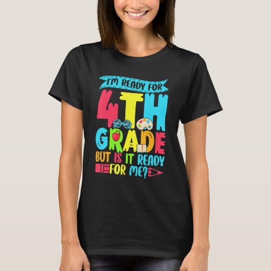 4年生の新学期スタート!準備万端 Tシャツ (正面)