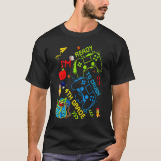 4年生の新学期ビデオをクラッシュする Tシャツ