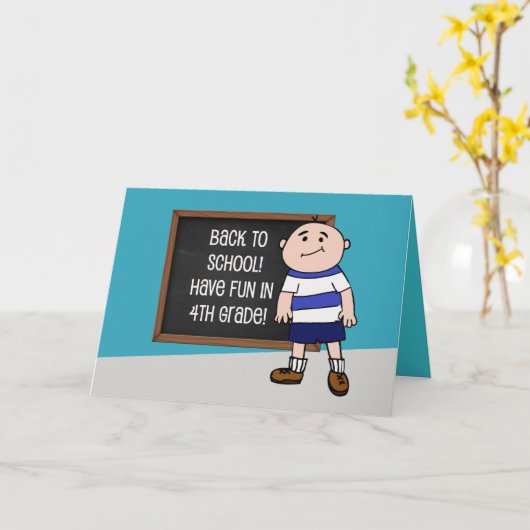 4年生の新学期 カード (黄色い花)