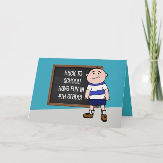 4年生の新学期 カード (正面)