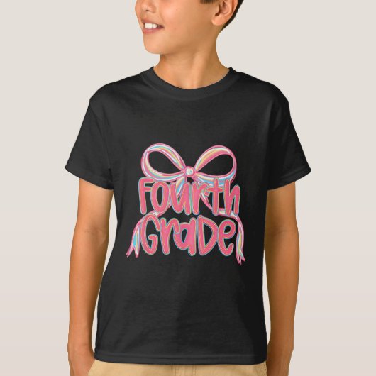 4年生の最初の日のフラワーバンドル 先生用 Tシャツ (正面)
