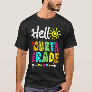 4年生の楽しい先生のためのバックトゥスクールギフト Tシャツ