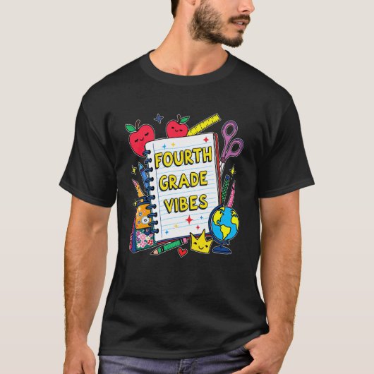 4年生の気分 先生 キッズ 小学4年生 再開  Tシャツ (正面)