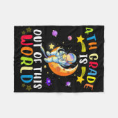4年生はこの宇宙人へ アストロノート 小学校 フリースブランケット (正面(横))