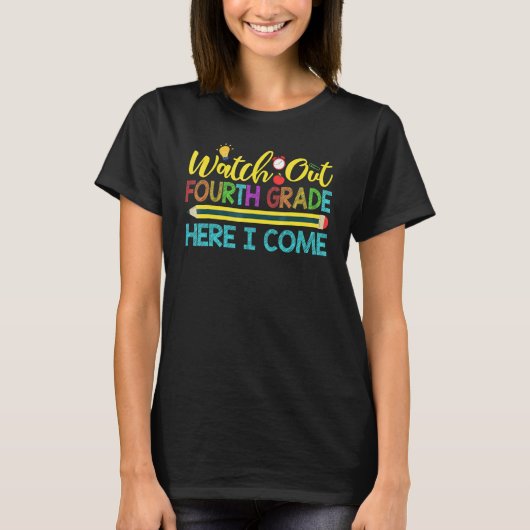 4年生を見守る私の来新学期 Tシャツ (正面)