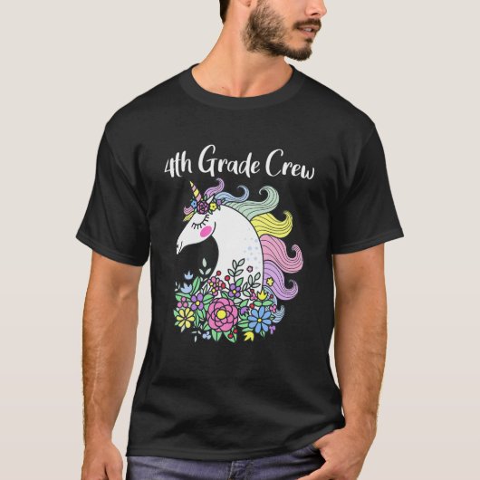 4年生クルー新学期ユニコーン Tシャツ (正面)