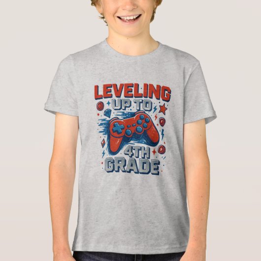 4年生ゲーマー男子 女子 新学期 トライブレンドTシャツ (正面)