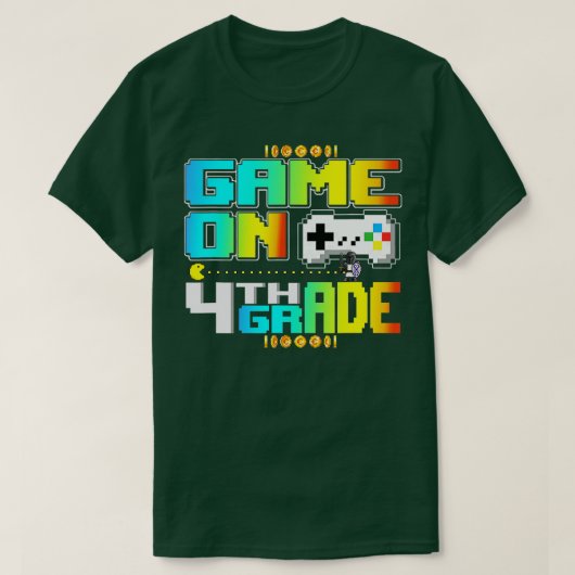 4年生ゲームのゲームのビデオ新学期少年 Tシャツ (デザイン正面)