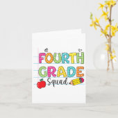 4年生スクワッドスクワッドスクワッドチーム先生St カード (黄色い花)