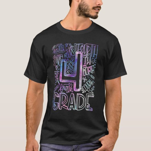 4年生タイポグラフィチーム先生新学期 Tシャツ (正面)