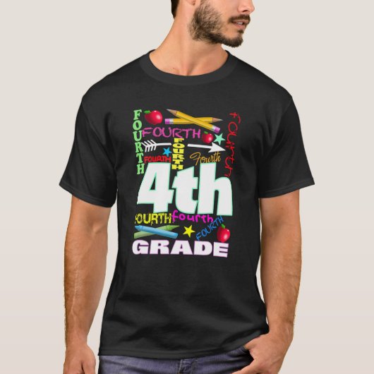 4年生タイポグラフィ新学期チーム4Th Gr Tシャツ (正面)