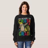 4年生ダビングスロース新学期ガール スウェットシャツ (正面フル)