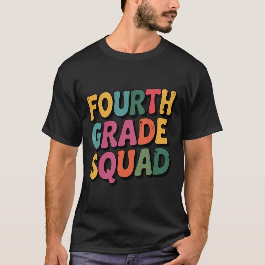 4年生チーム 4年生担任 先生 バックトゥスクール Tシャツ (正面)