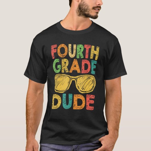 4年生デュードレトロヴィンテージ新学期4th tシャツ (正面)