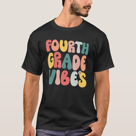 4年生ビベスレトロ新学期先生Wo Tシャツ (正面)