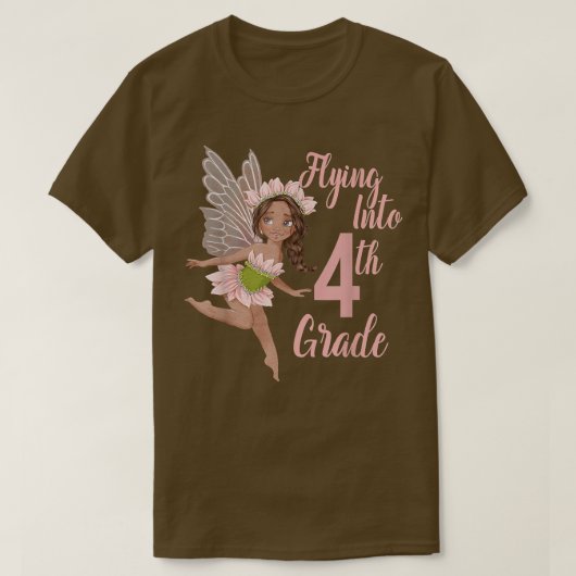 4年生ブラックフェアリー1日目の学校の妖精 Tシャツ (デザイン正面)