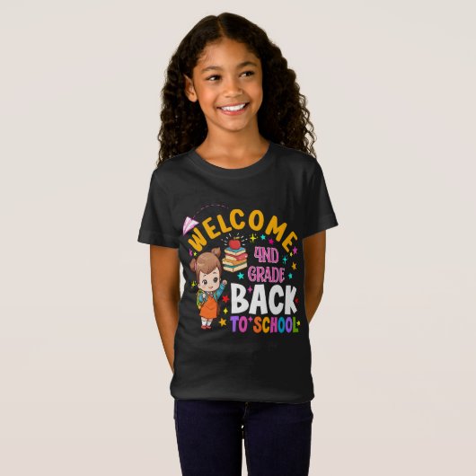 4年生メッシーヘアバンガール新学期第1級 Tシャツ (正面フル)