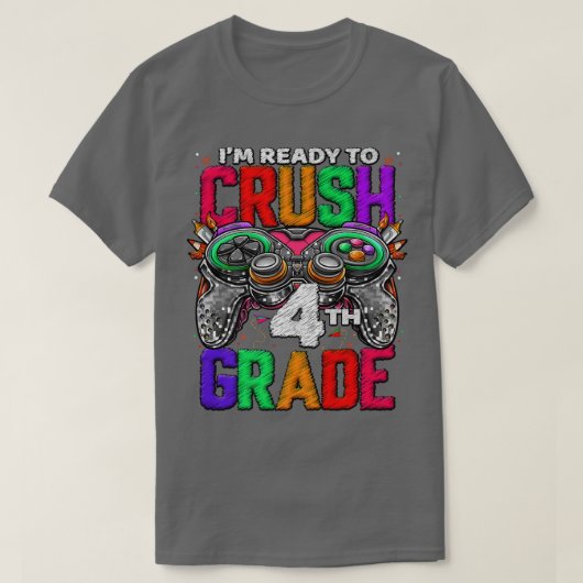 4年生レベルのアンロックされたゲーム4年生に戻る Tシャツ (デザイン正面)