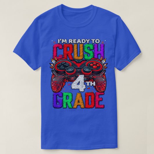 4年生レベルのアンロックされたゲーム4年生に戻る Tシャツ (デザイン正面)